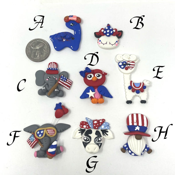 Handmade Clay  - Patriotic