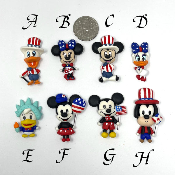 Ella Clay Doll - Patriotic Mickey and friends