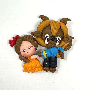 Handmade Clay Doll - Beauty and the beast