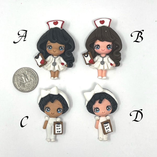 Handmade Clay Doll - Medical girls