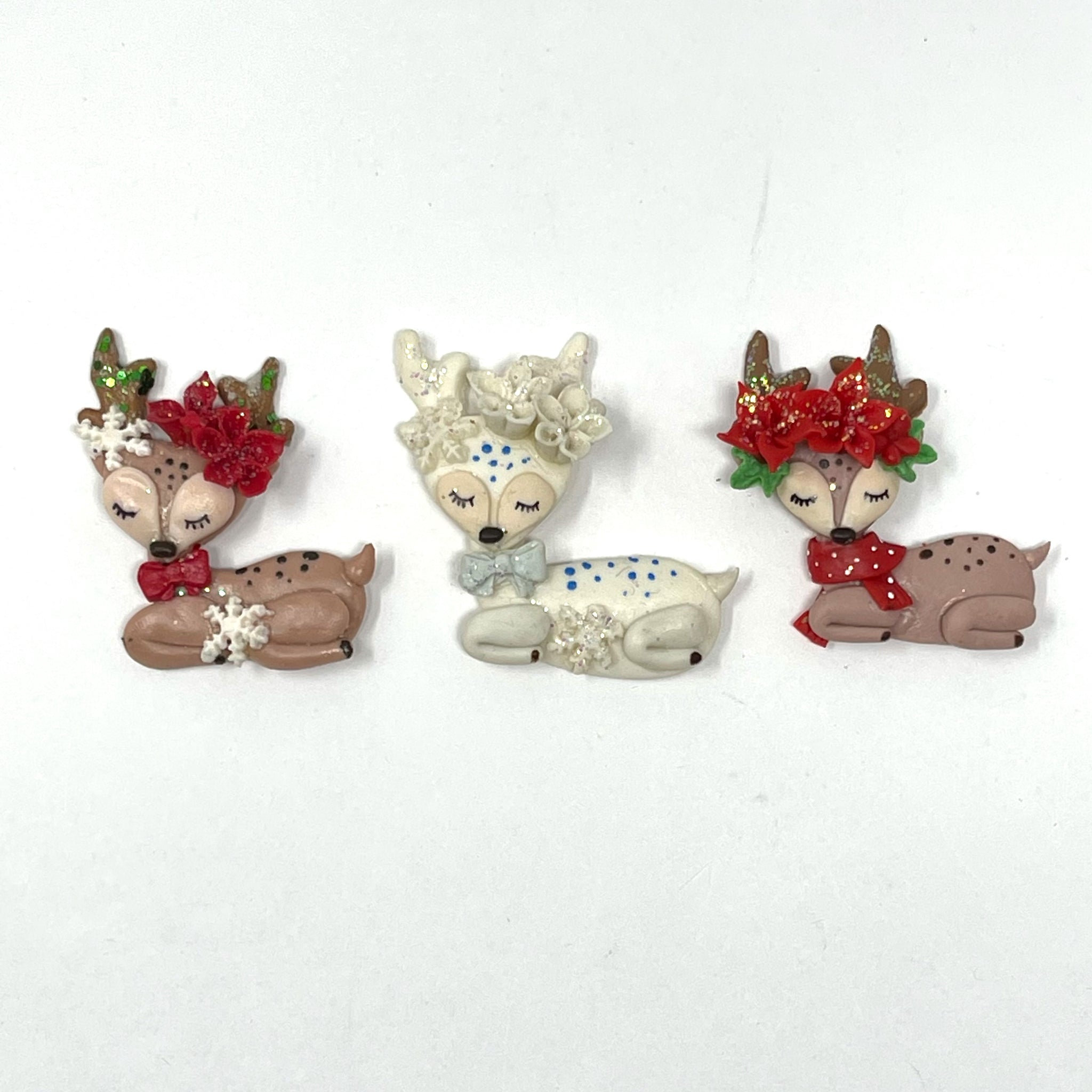 Handmade Clay Doll - Holidays Reindeer